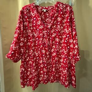 Woman Within 3X (30/32) Red Top